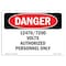 Signmission OSHA Sign, 10" Height, 14" Width, Rigid Plastic, 12470 7200 Volts Authorized Personnel, Landscape OS-DS-P-1014-L-1895 - alternate 1